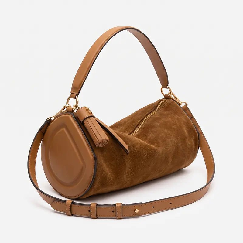 Bolsa Jade Cilíndrica em Camurça Sela - Balaia