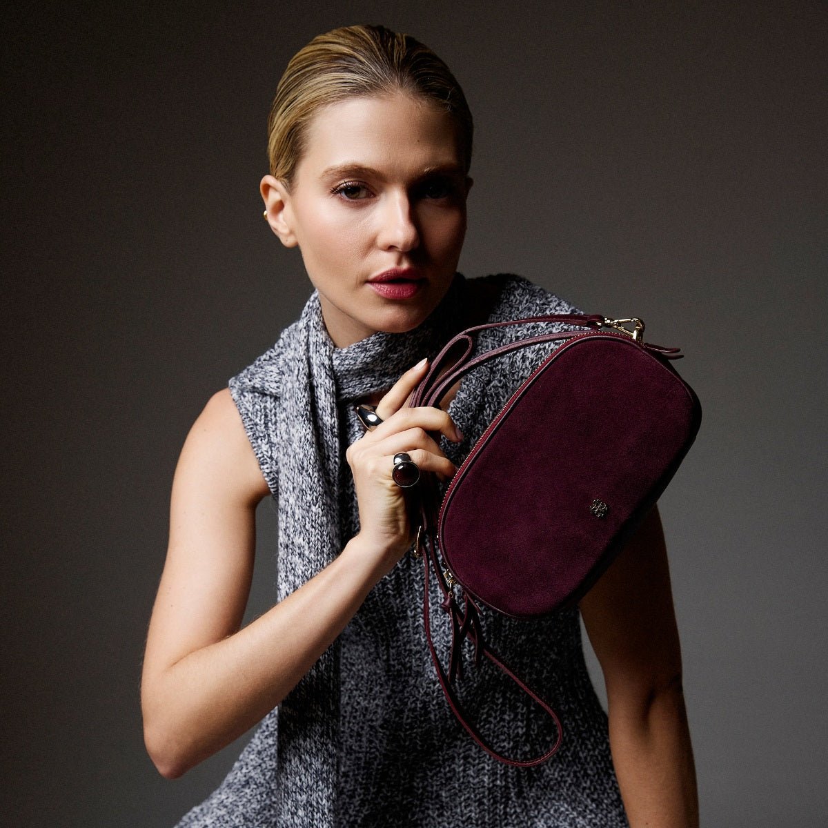 Bolsa Lívia em Couro Cabernet - Balaia