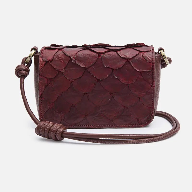Bolsa Selena em Couro Pirarucu Cabernet - Balaia