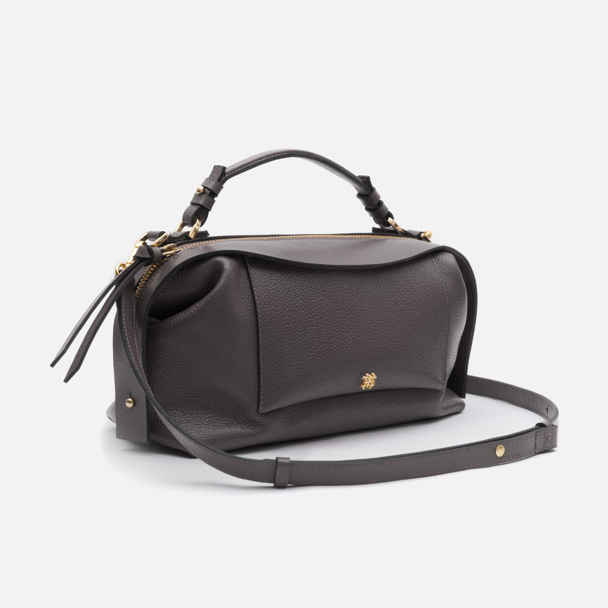 Bolsa Sil M em Couro Grafite - Balaia