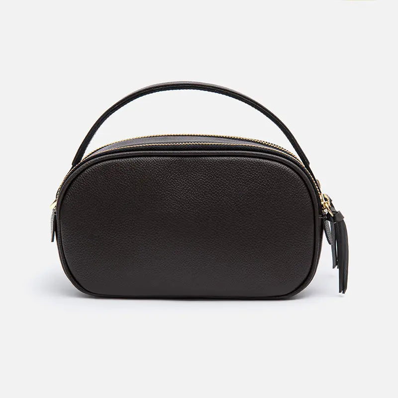 Bolsa Lívia em Couro Pirarucu Café