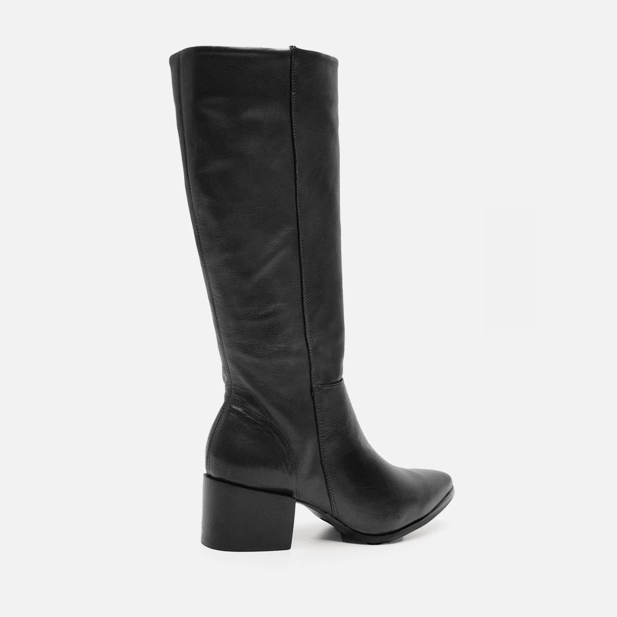 Bota cano alto couro preto - Balaia