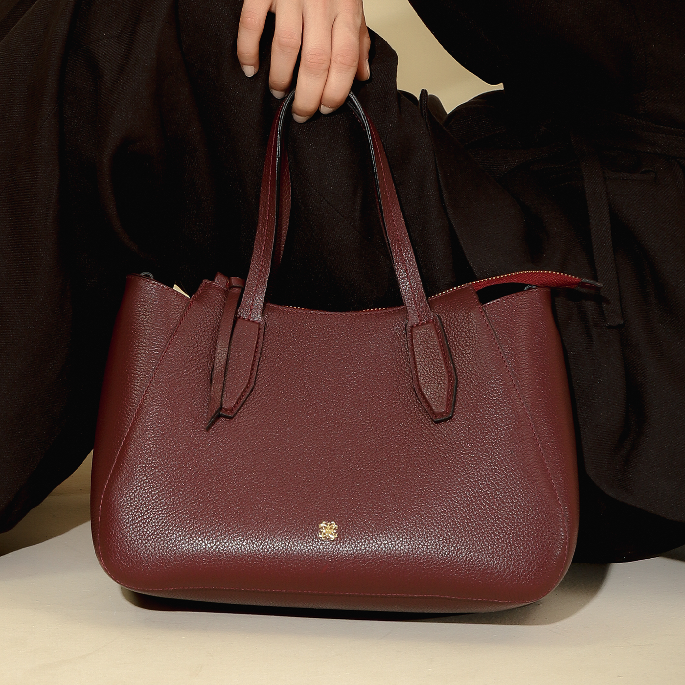 Bolsa Celine em Couro Cabernet