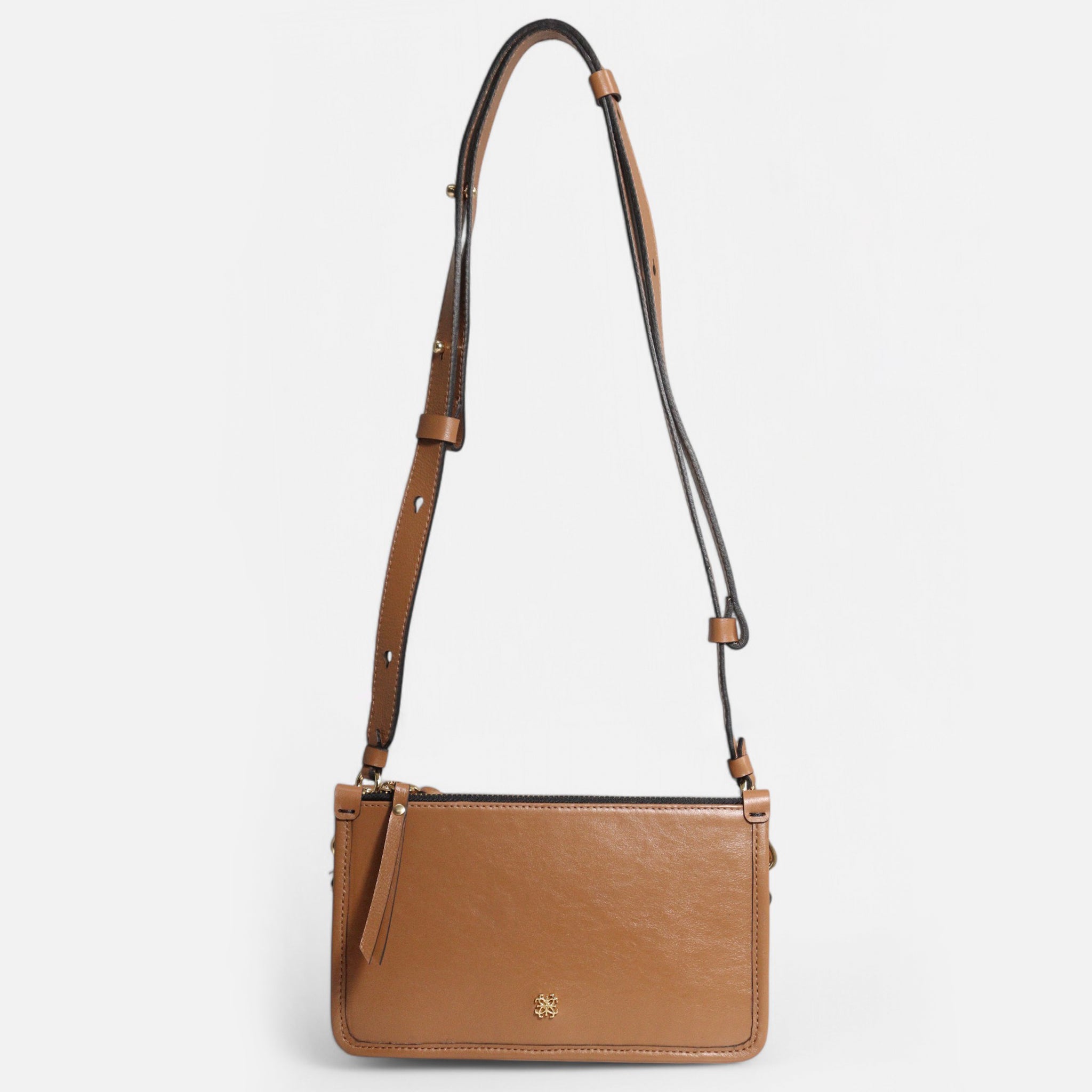 Bolsa Elisa P em couro Carmel