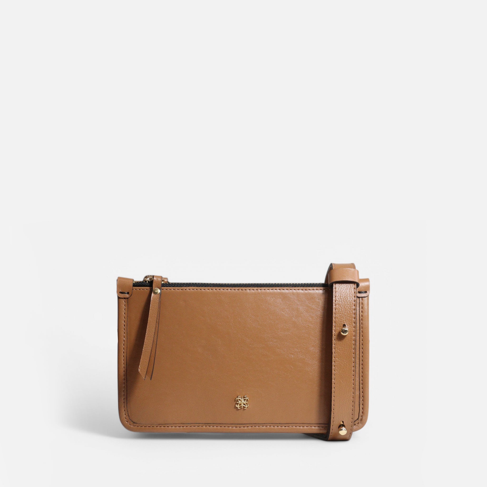Bolsa Elisa P em couro Carmel