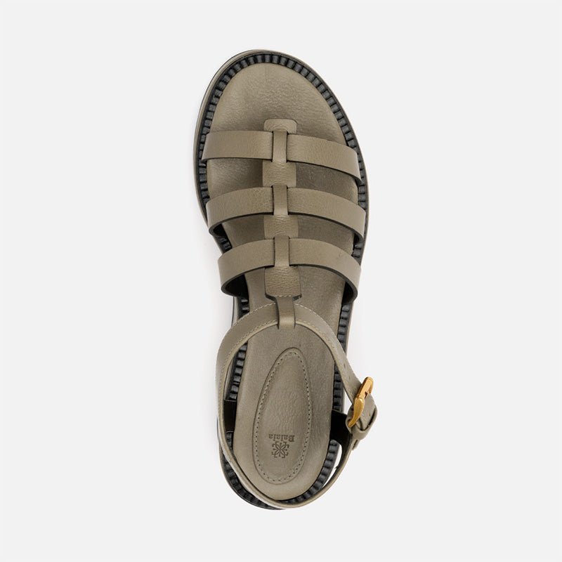 Flatform Fisherman em Couro Khaki - Balaia