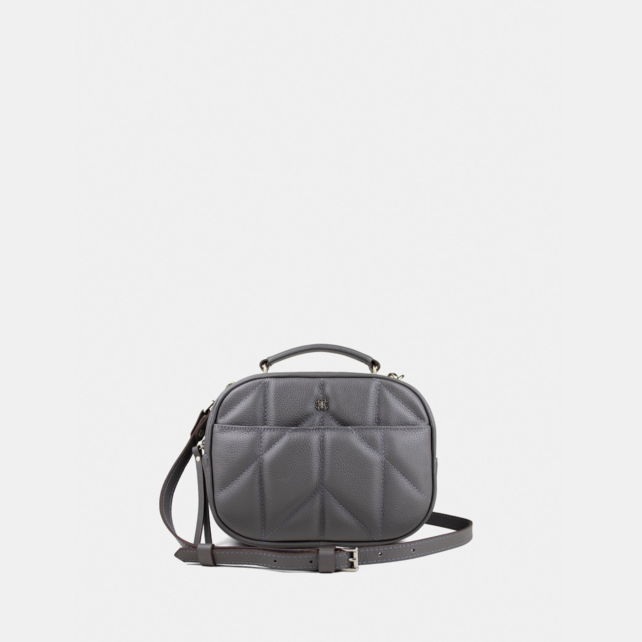 Bolsa Gioh em Couro Cimento