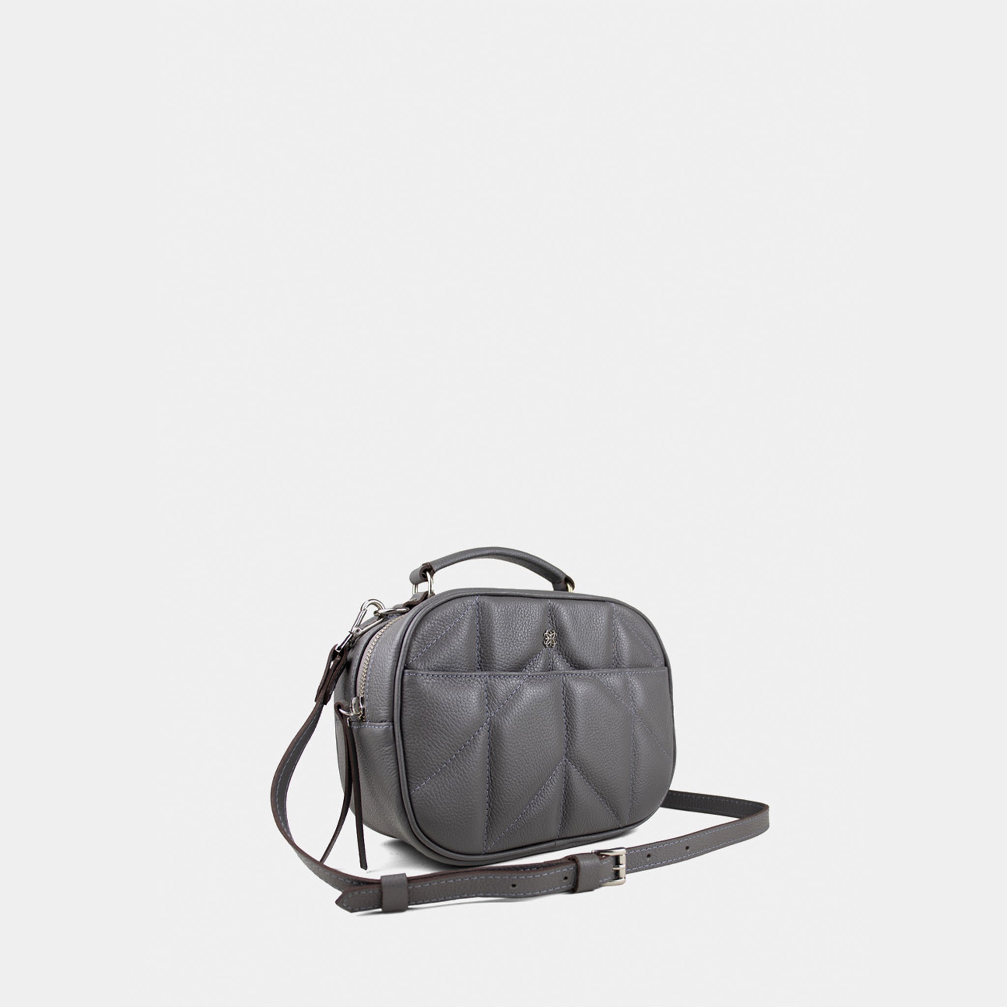 Bolsa Gioh em Couro Cimento