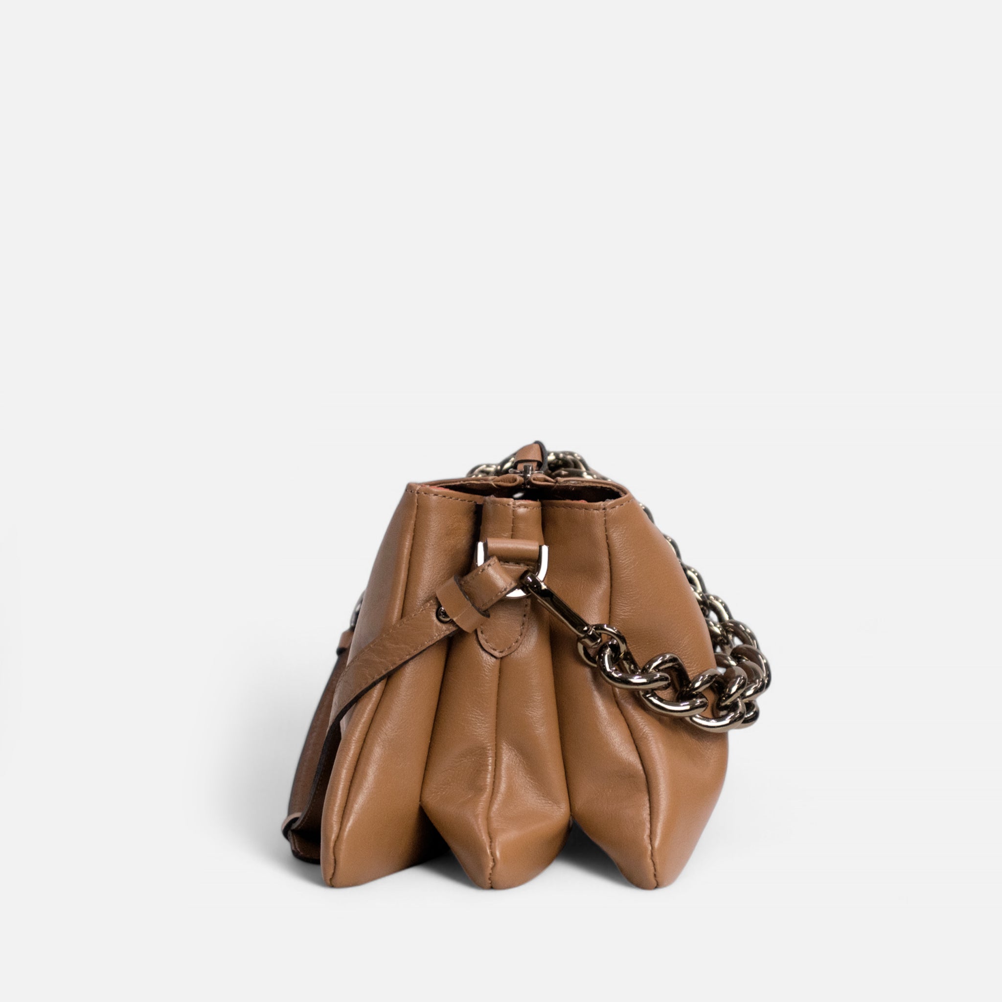 Bolsa Giulia em Couro Carmel