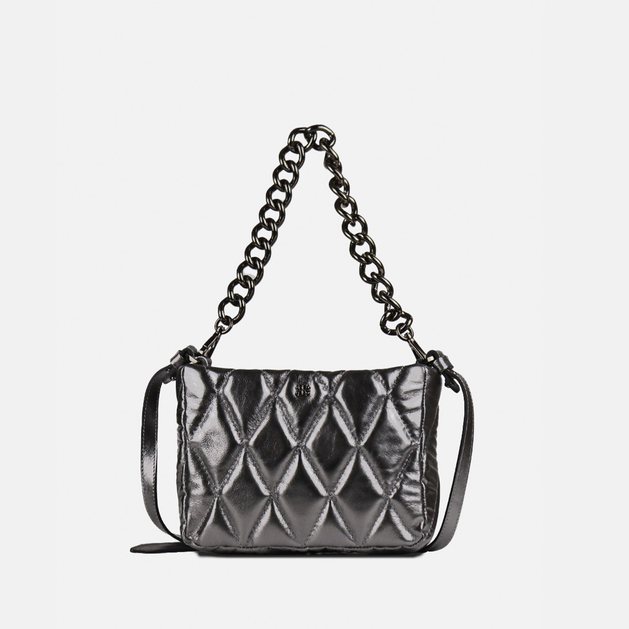 Bolsa Helô P em Couro Carbono