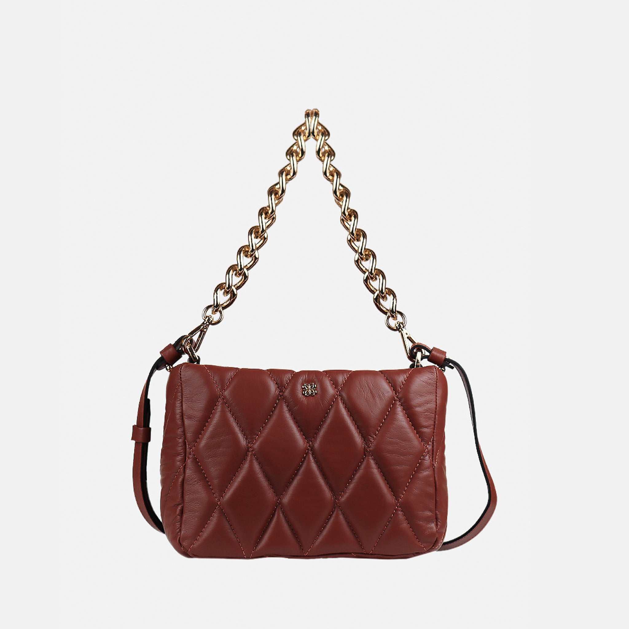 Bolsa Helô P em Couro Rubi