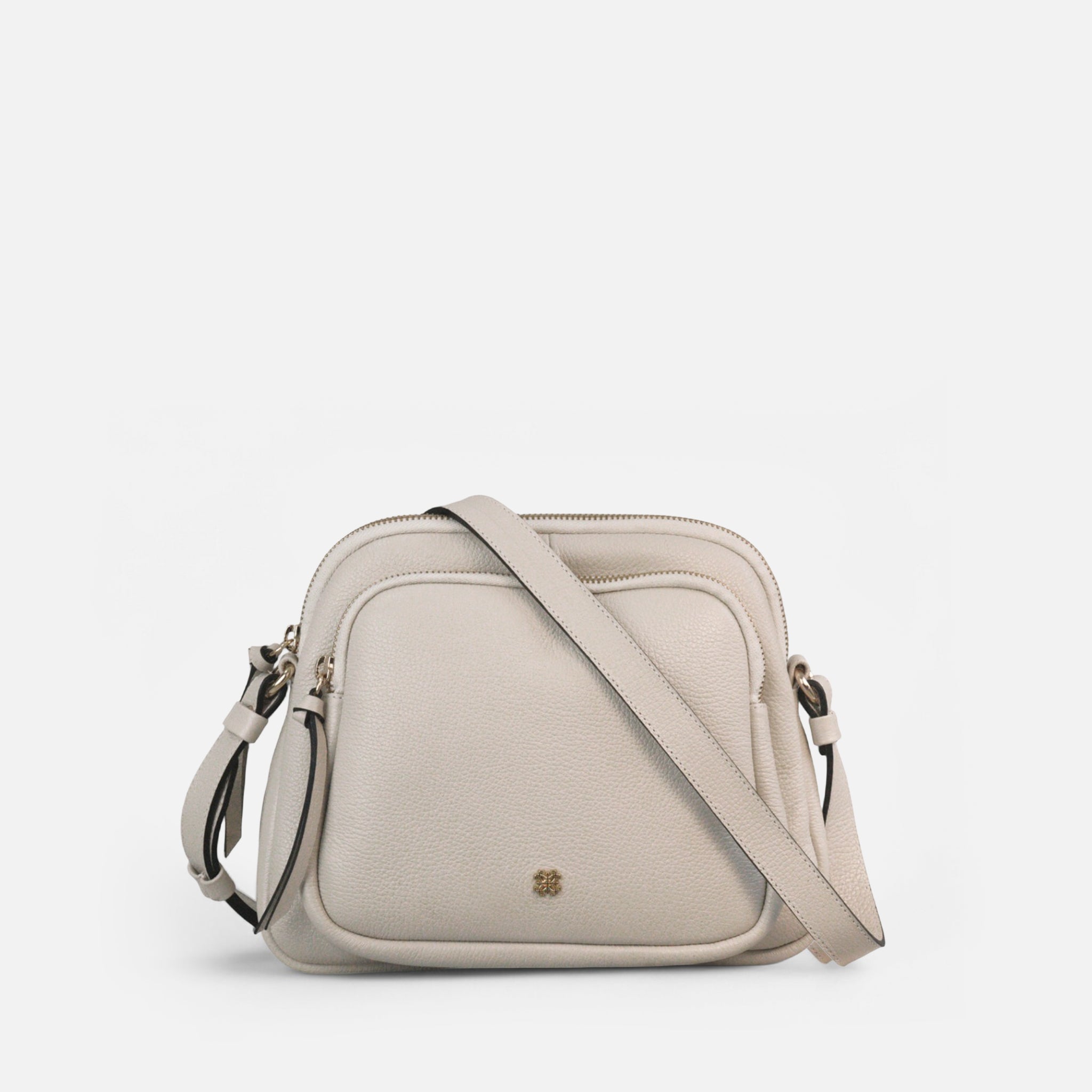 Bolsa Iris em Couro Off White