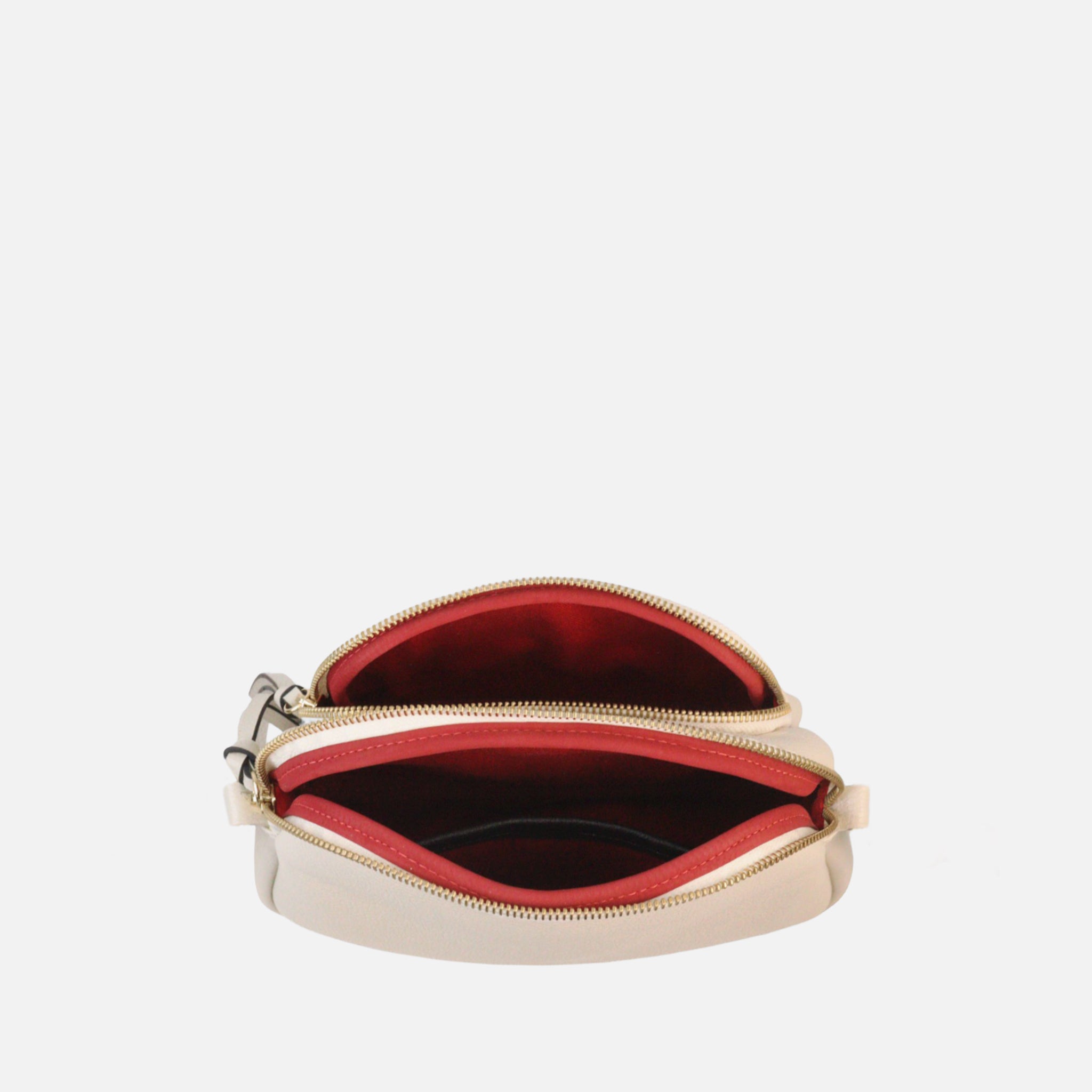 Bolsa Iris em Couro Off White