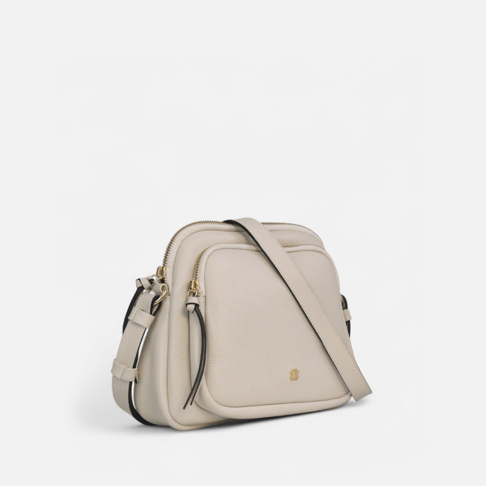 Bolsa Iris em Couro Off White
