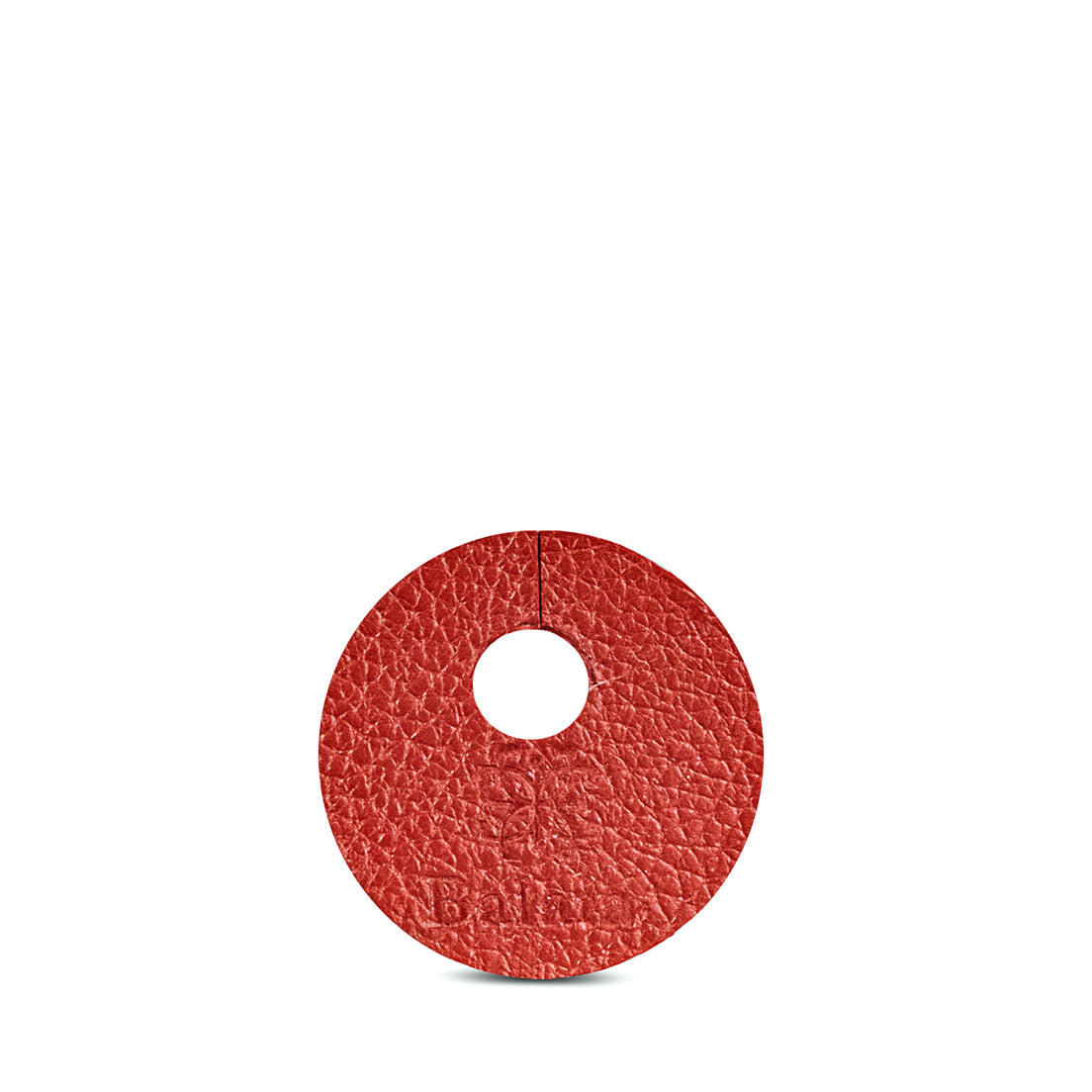 Marcador de Taça Coração em Couro Vermelho