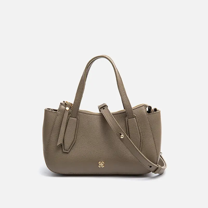 Bolsa Mini Celine em Couro Khaki