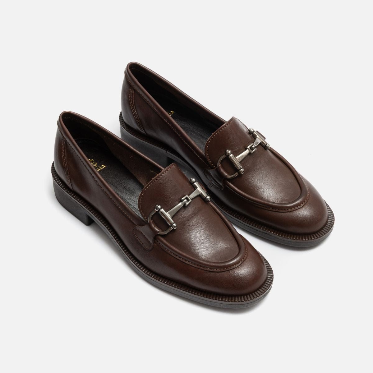 Mocassim Bridão em Couro Chocolate - Balaia