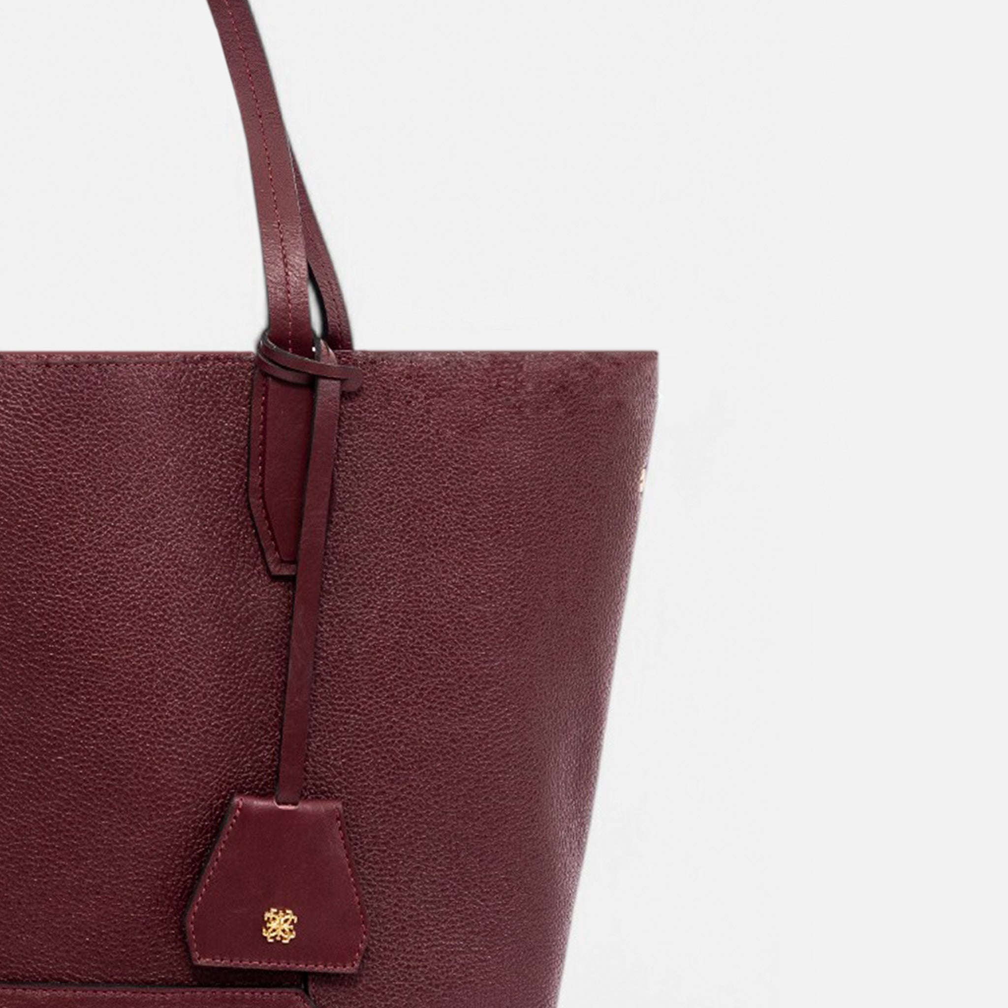 Bolsa Nanda G em Couro Cabernet