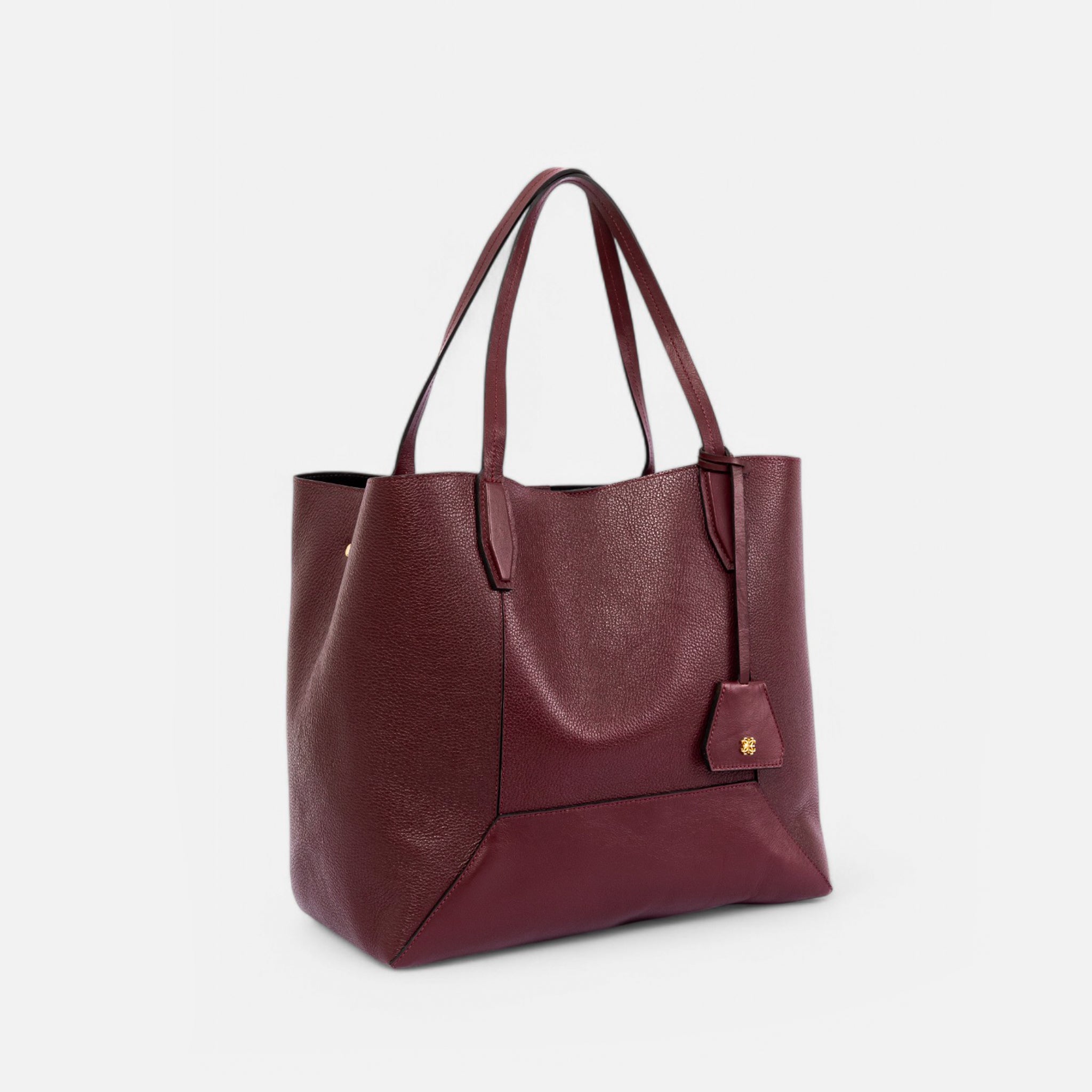 Bolsa Nanda G em Couro Cabernet