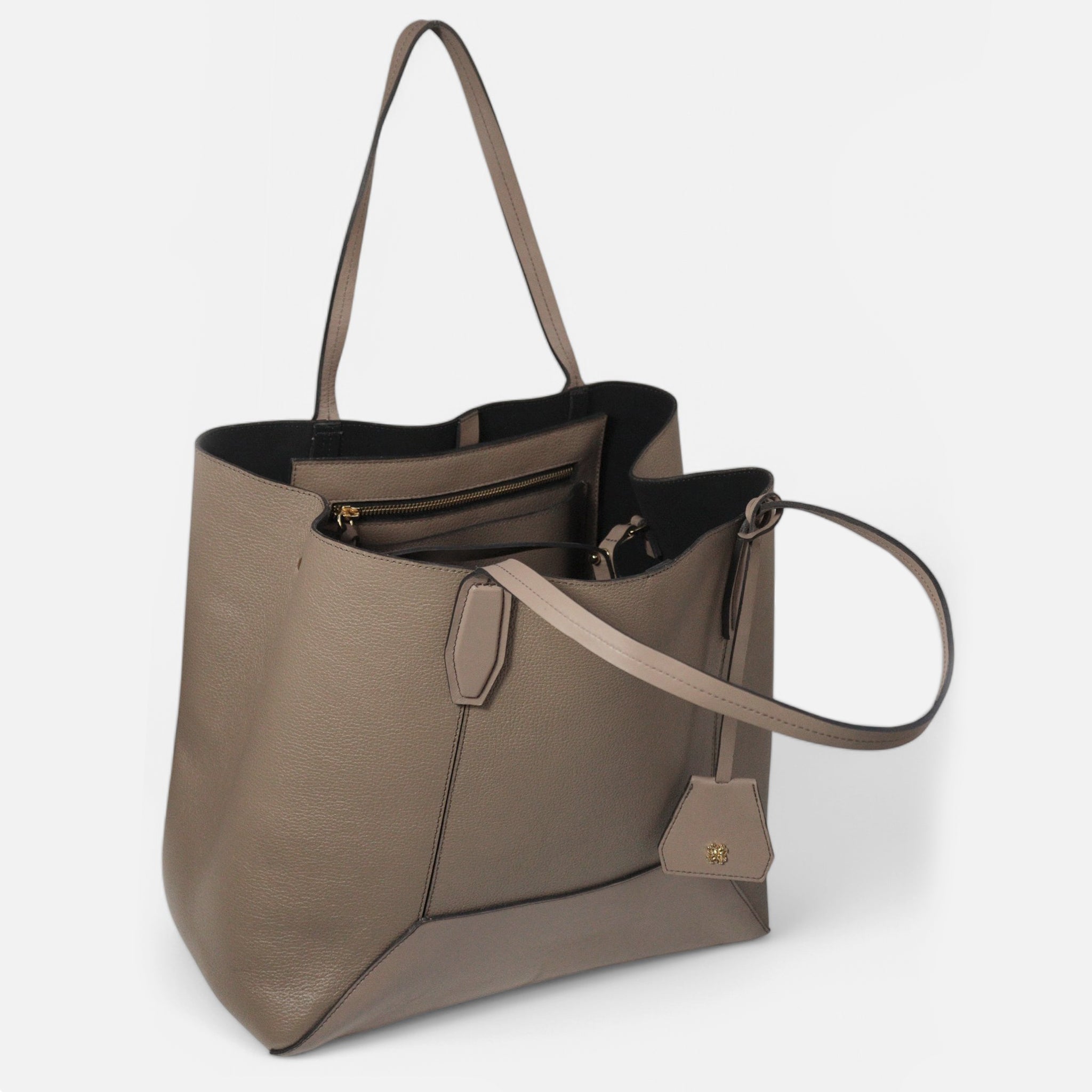 Bolsa Nanda G em Couro Grigio