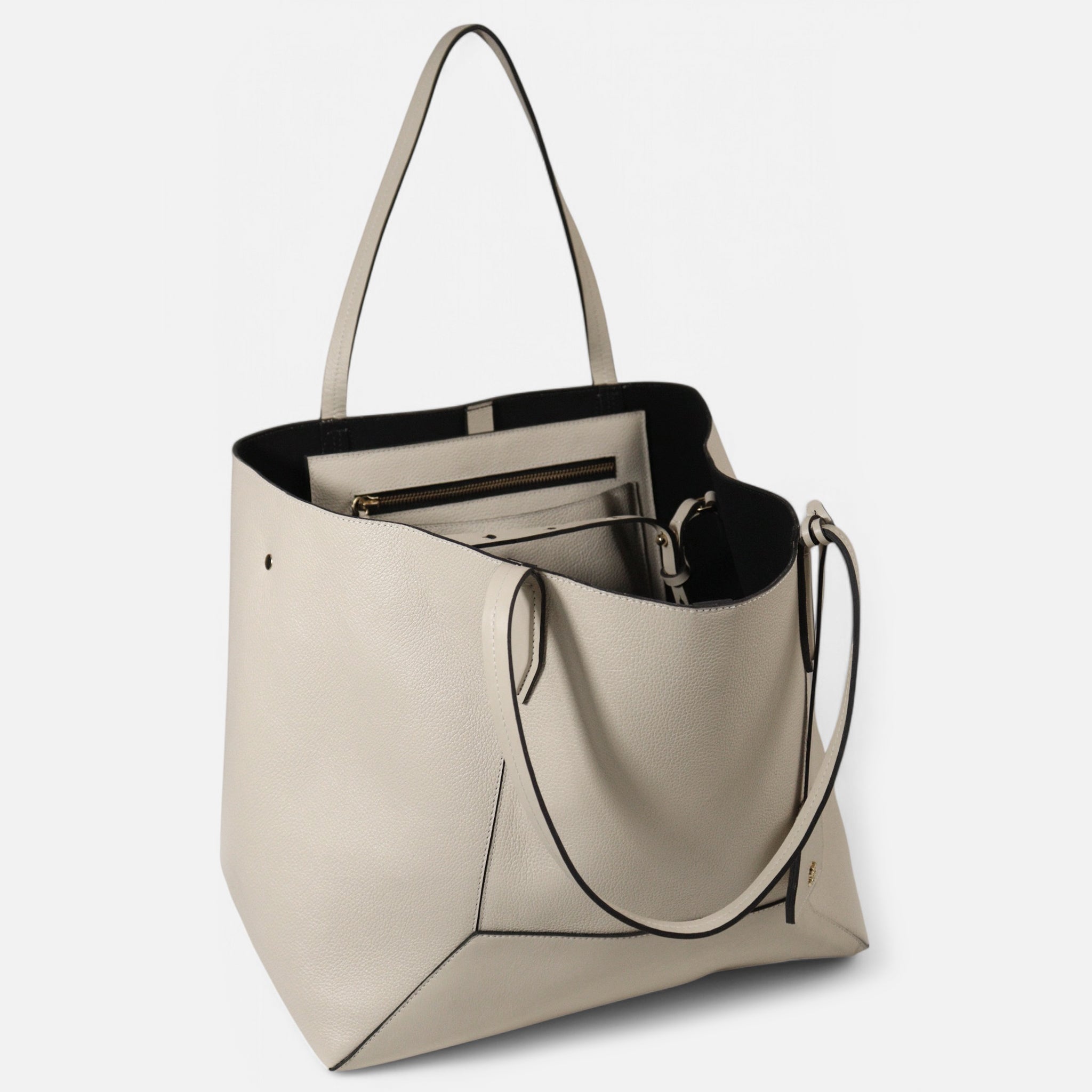 Bolsa Nanda G em Couro Off White