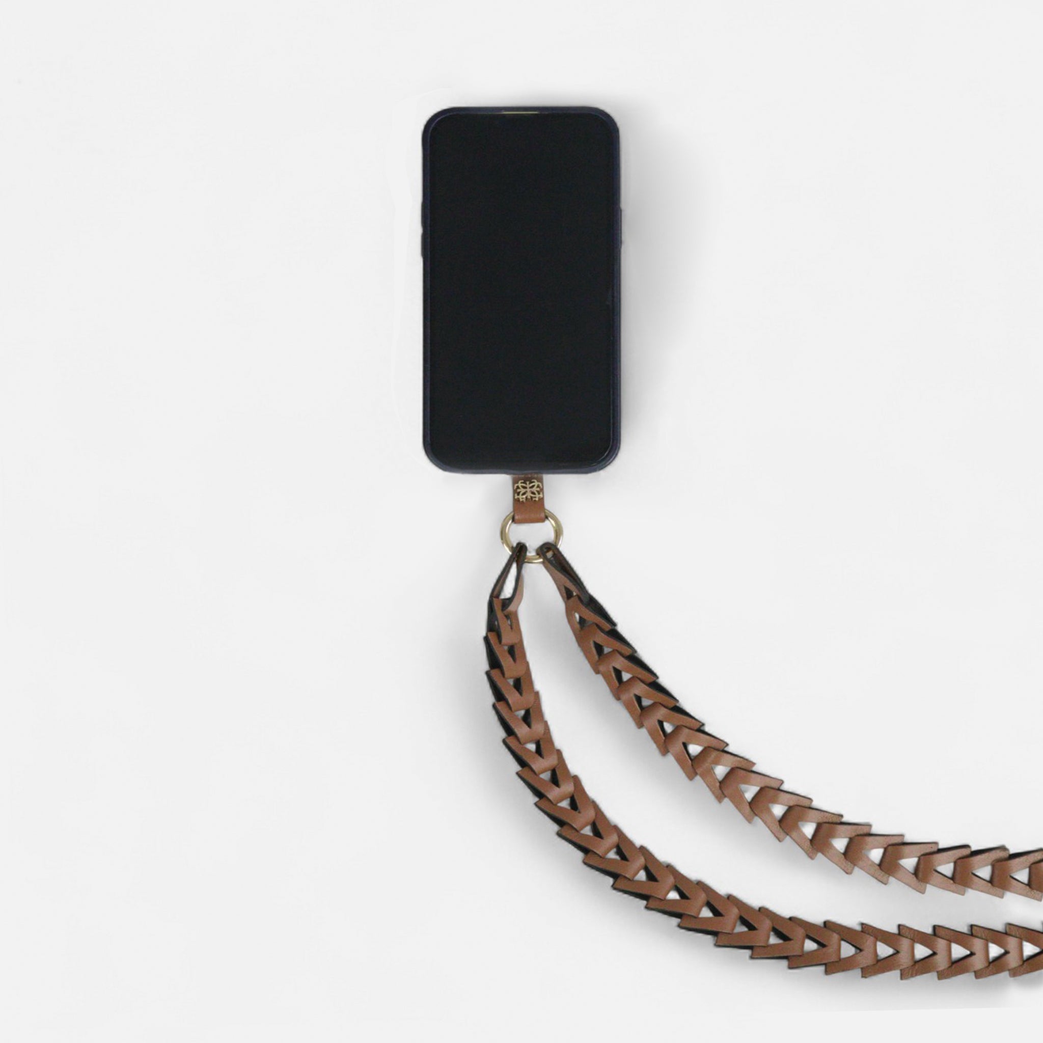 Phone Strap em Couro Carmel - Balaia