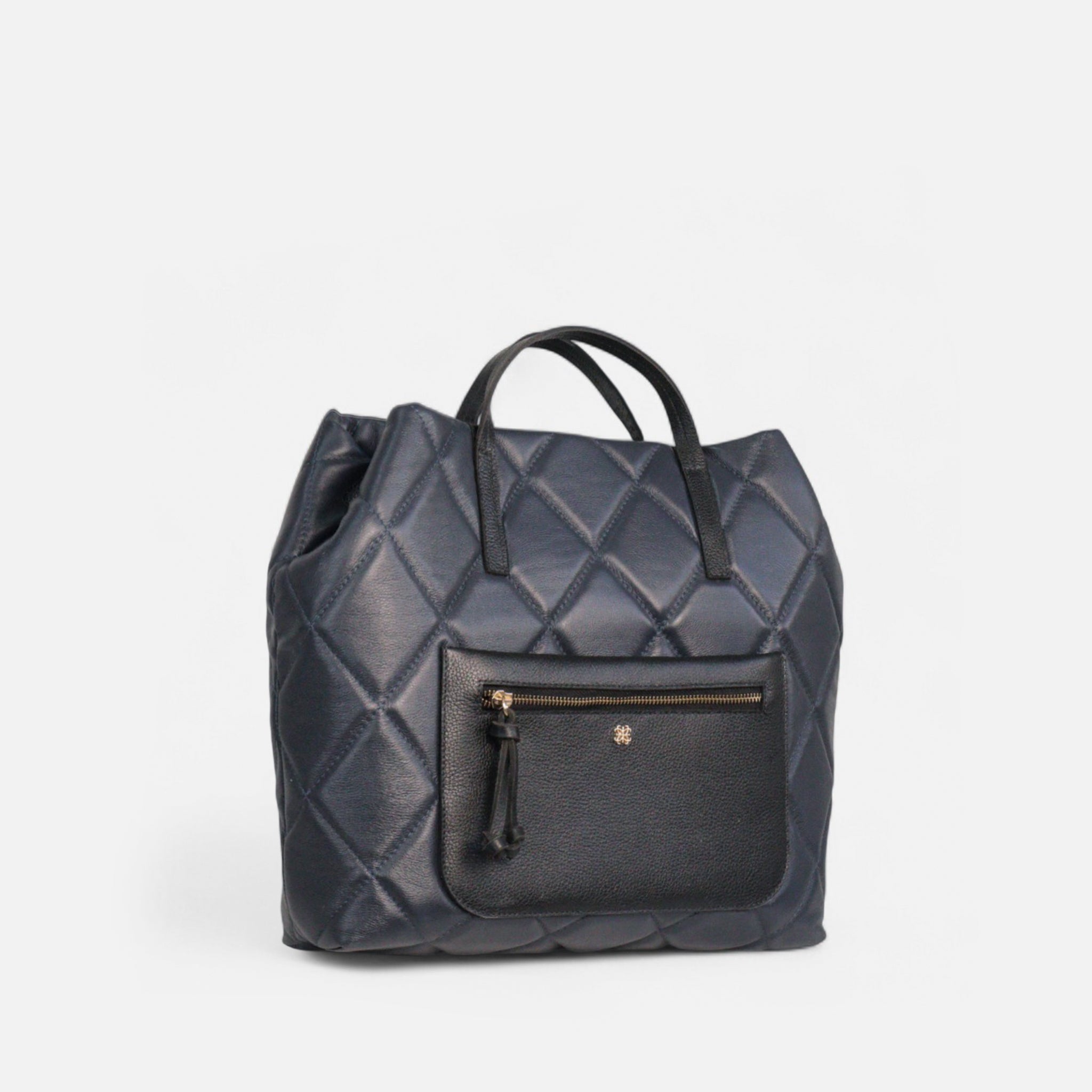 Bolsa Rafa G em Couro Eclipse e Preto