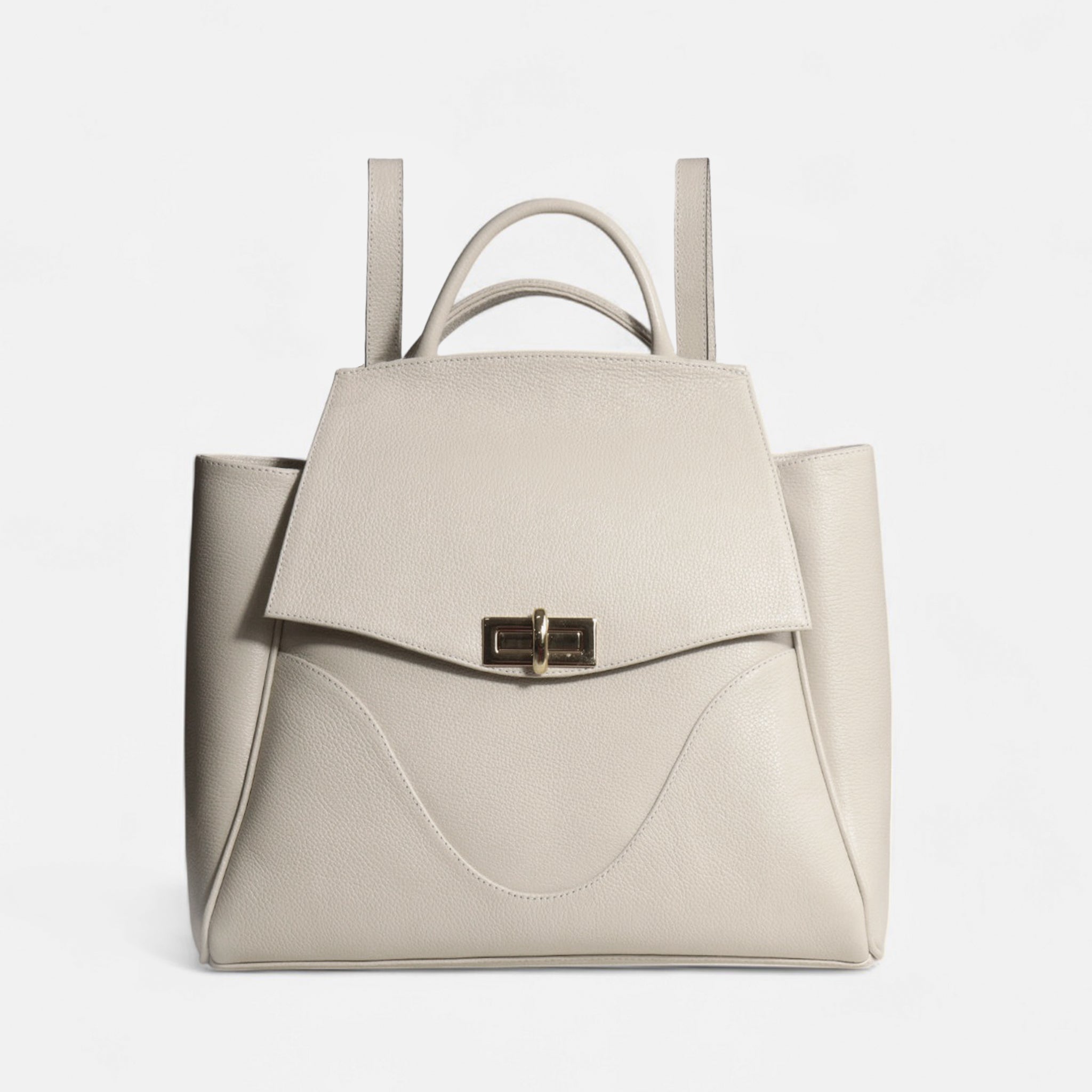 Mochila Rebeca G em Couro Off White