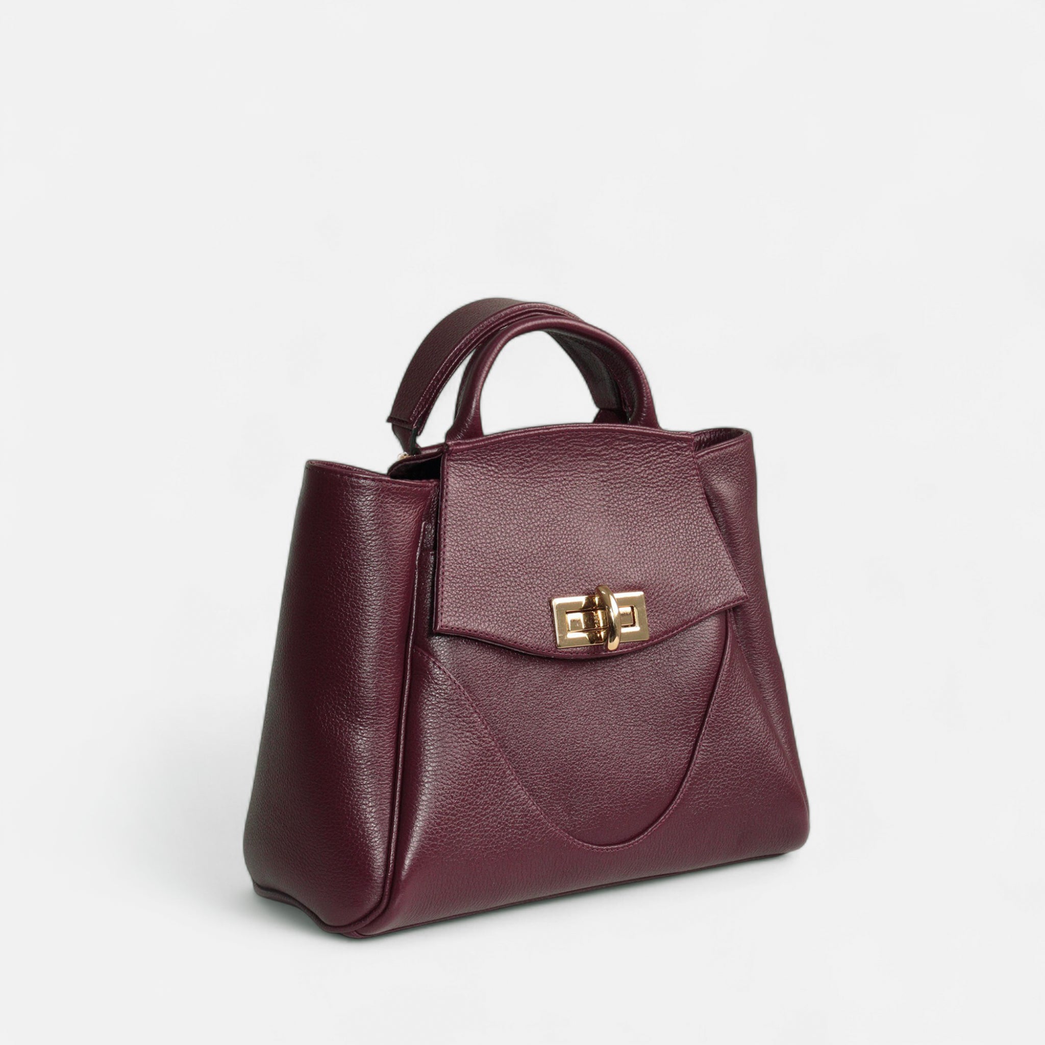 Mochila Rebeca M em Couro Cabernet