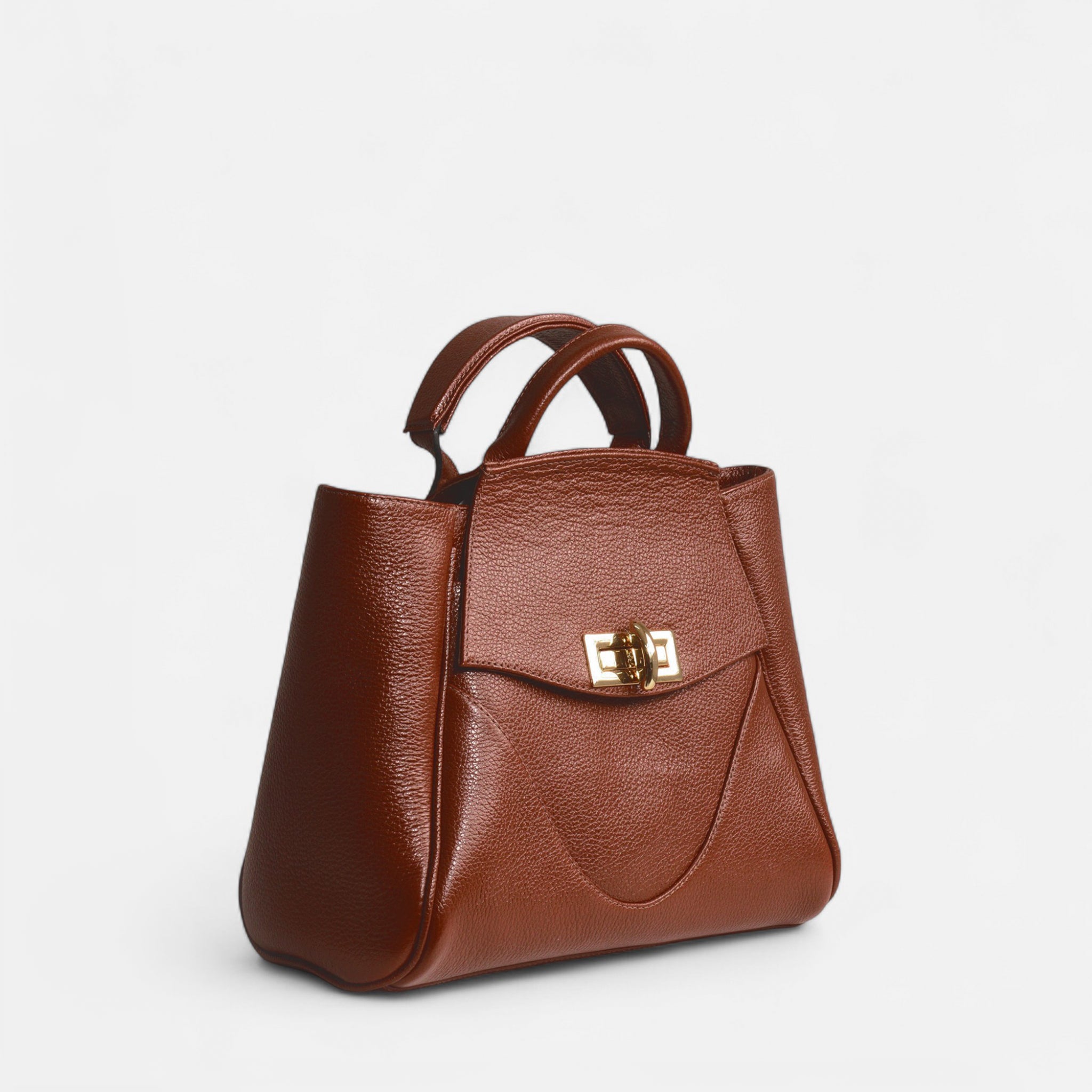 Mochila Rebeca M em Couro Conhaque