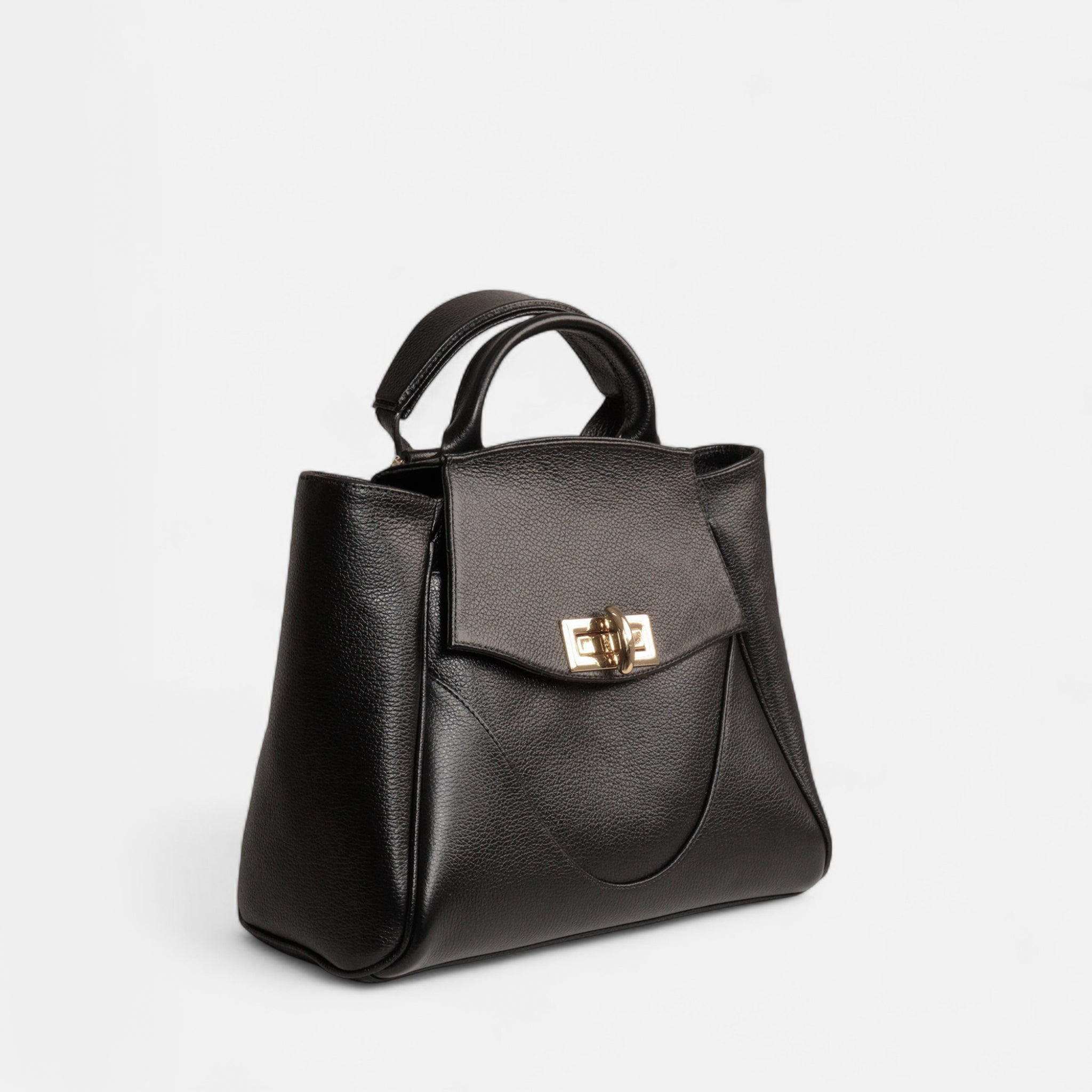 Mochila Rebeca M em Couro Preto