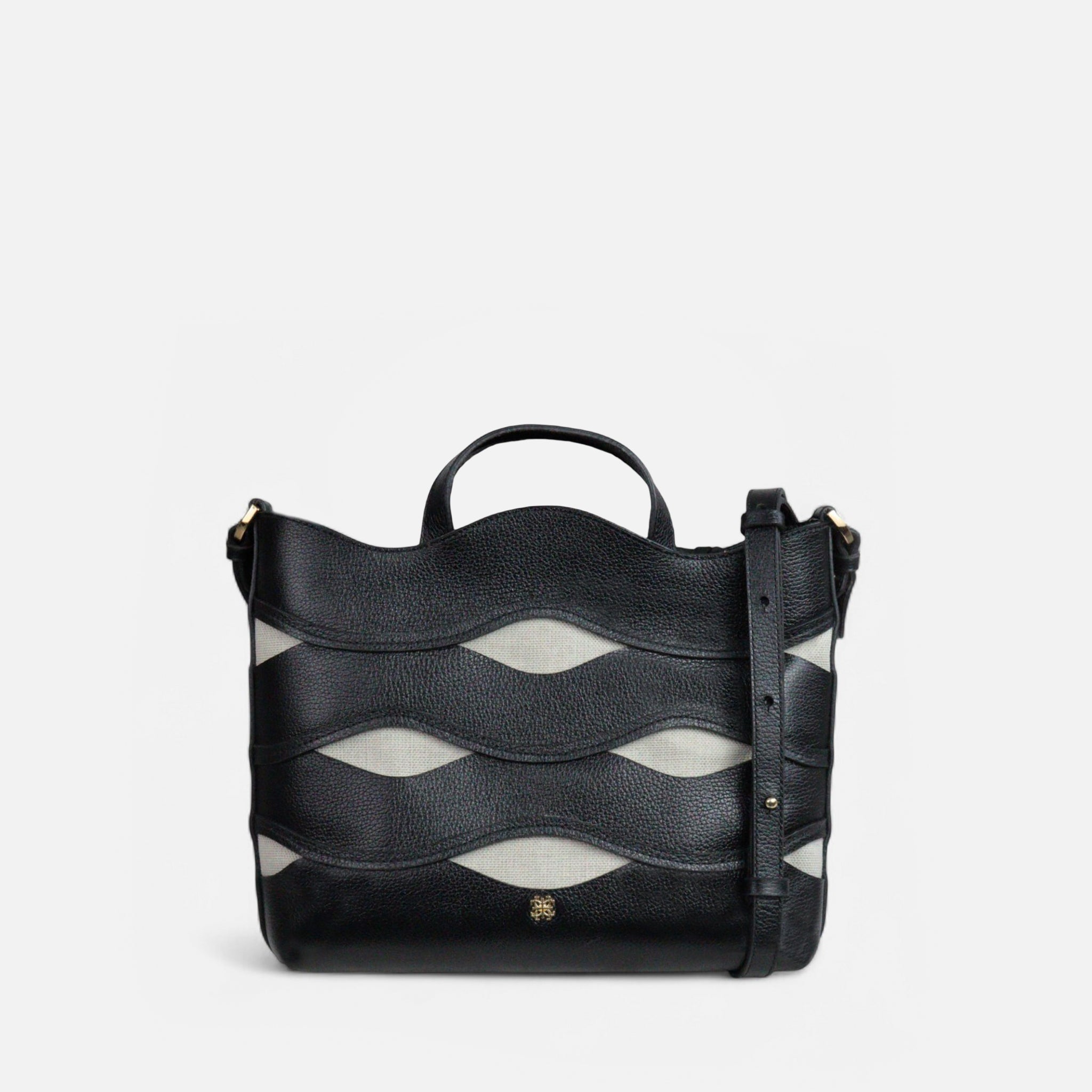 Bolsa Wave em Couro Preto